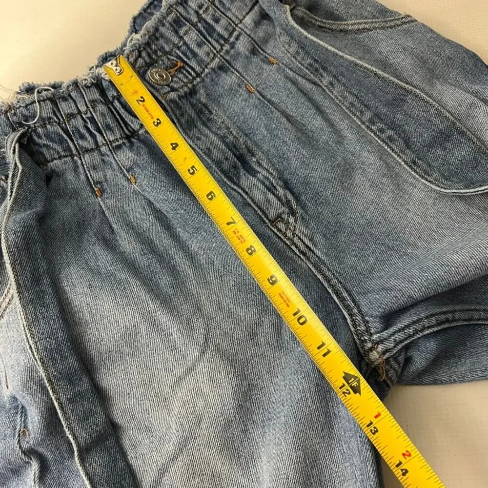 Hudson High Rise Paper Bag Straight Jeans Women‎ Size 27